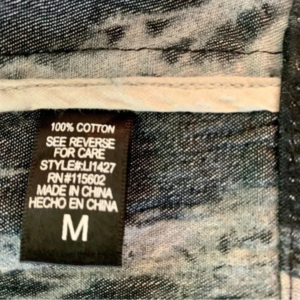 Lush Studded Tie Dye Festival Punk Boho Vest Medium - Picture 12 of 12